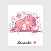 Sticker Amis du printemps rose (Feuille)