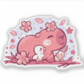 Sticker Amis du printemps rose (Devant)