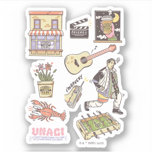 Sticker AMIS™ | Graphique d'icônes de dessin (Devant)