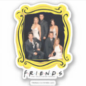 Sticker AMIS™ | Groupe en noir et blanc (Devant)