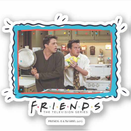 Sticker AMIS™ | Joey & Chandler Scared (Devant)
