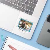 Sticker AMIS™ | Joey & Chandler Scared (Ordinateur portable avec iPhone)