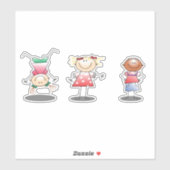 Sticker Amis joueurs tirant sur (Feuille)