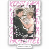Sticker AMIS™ | Ross Et Rachel Doodled Hearts (Devant)