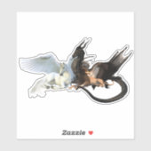 Sticker Amis volants Dragon Griffin Unicorn Pegasus (Feuille)