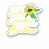 Sticker Amitié Meilleur Ami Cute Sunflower Bestie BFF M (Recto)