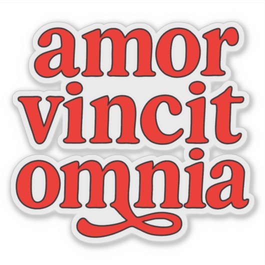 Sticker Amor vincit omnia (Devant)