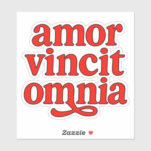 Sticker Amor vincit omnia (Feuille)
