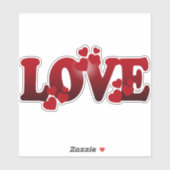 Sticker Amour, amour, amour (Feuille)