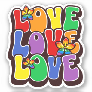 Sticker Amour arc-en-ciel
