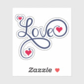 Sticker Amour avec coeur (Feuille)