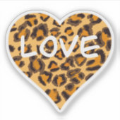 Sticker Amour | conception cardiaque motif léopard | guépa (Devant)