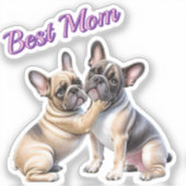 Sticker Amour de Bouledogue français (Recto)