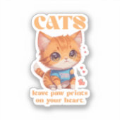 Sticker amour de chat mignon (Recto)