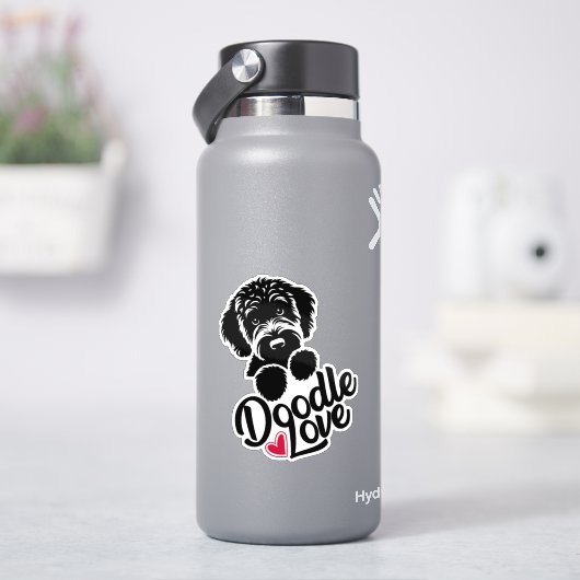 Sticker Amour de chien Doodle (HydroFlask)