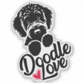 Sticker Amour de chien Doodle (Devant)