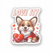 Sticker Amour de Corgi Mignon (Recto)