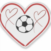 Sticker Amour de foot coeur  (Devant)