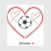 Sticker Amour de foot coeur  (Feuille)