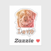 Sticker Amour de Rottweiler (Feuille)