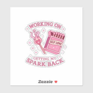 Sticker Amour de soi Spark Rose Allumette Empowerment