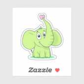 Sticker amour des éléphants (Feuille)