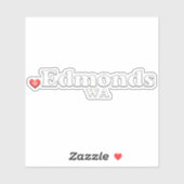 Sticker Amour Edmonds WA (Feuille)
