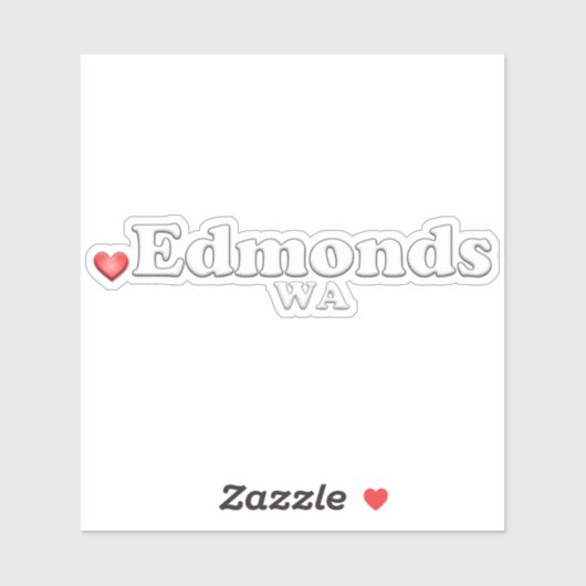 Sticker Amour Edmonds WA (Feuille)