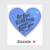 Sticker "Amour et fidélité" Brosse Lettrer Calligraphe (Feuille)