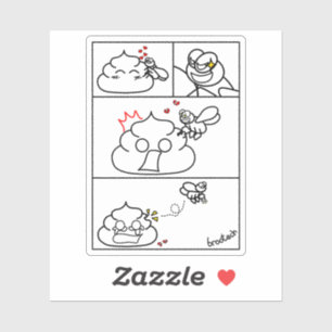 Sticker Amour et trahison - Brootsch le PooPoo