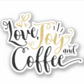 Sticker Amour, joie et café | Amateurs de café (Devant)
