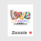 Sticker Amour Maman Sensibilisation sur l'autisme pour les (Feuille)