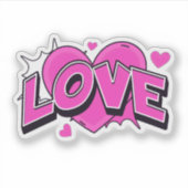 Sticker AMOUR Petit, 3,2 cm (1,25") (Devant)