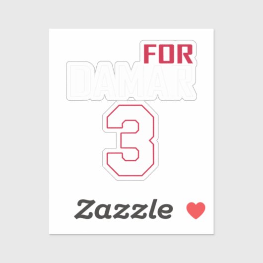 Sticker Amour Pour Damar 3 Couleur (Feuille)