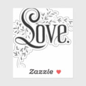 Sticker Amour Vintage Flourish (Feuille)