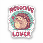Sticker Amoureux de câlins de hérisson (Recto)