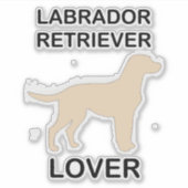 Sticker amoureux de labrador (Devant)