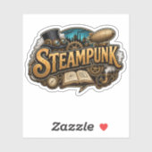 Sticker Amoureux de Steampunk (Feuille)