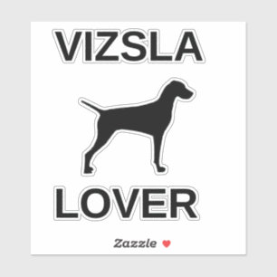 Sticker Amoureux de Vizsla avec découpage en silhouette