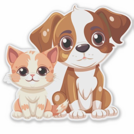 Sticker Amoureux des animaux (Devant)