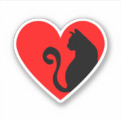 Sticker Amoureux des chats (Devant)