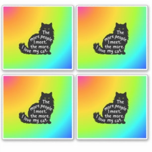 Sticker Amoureux des chats, plus de chats J'aime propriéta