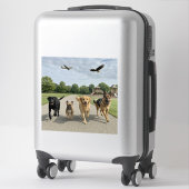 Sticker Amoureux des chiens (Sur valise)