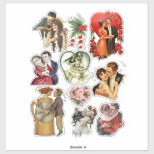 Sticker Amoureux des couples Romance Vintage Art