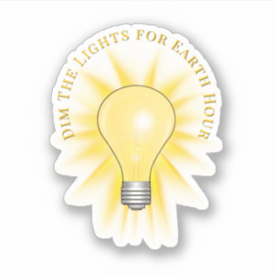 Sticker Ampoule Assombrir Les Lumieres Heure De La Terre
