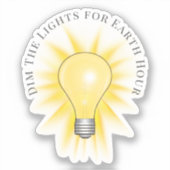 Sticker Ampoule lumineuse Dim Les lumières Heure de la Ter (Recto)