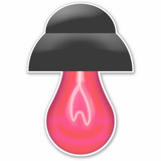 Sticker Ampoule rouge (Devant)