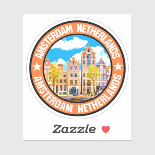 Sticker Amsterdam (Feuille)