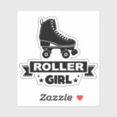 Sticker amusant à patinage pour fille à rouleaux n (Feuille)