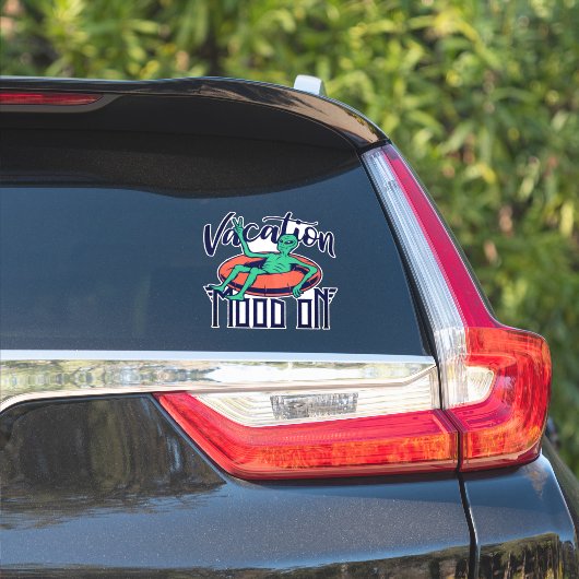 Sticker Amusant Alien Vacances Humeur Sur (Côté voiture)